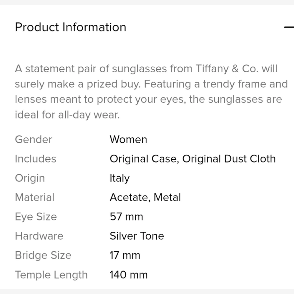 Tiffany & Co. Black and Blue TF4090B Crystal Sunglasses - Picture 11 of 11